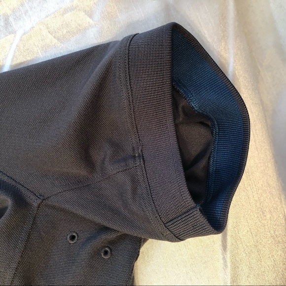 NWOT Lululemon Golf Shirt Mens Med Dark Grey and Teal Trim - Picture 6 of 11